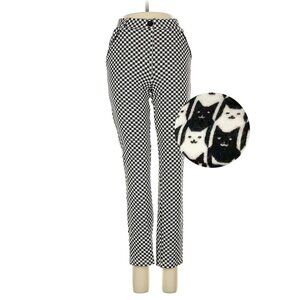Betabrand Catstooth skinny leg, high rise pants. XS petite